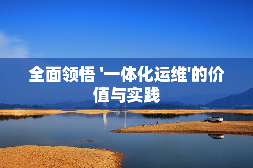 全面領悟 '一體化運維'的價值與實踐