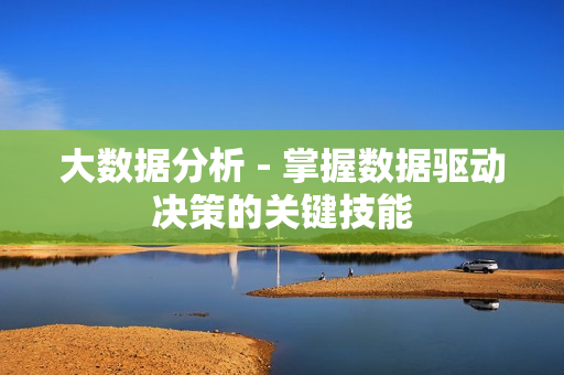 大數據分析 - 掌握數據驅動決策的關鍵技能