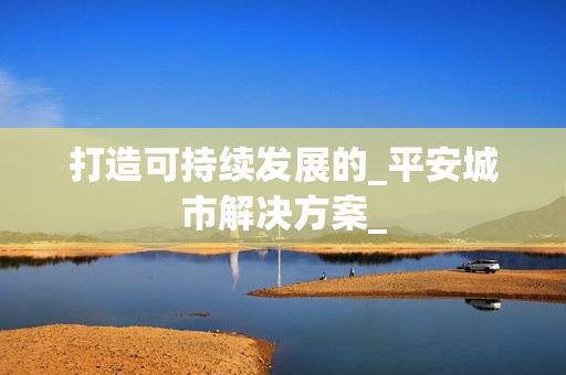 打造可持續(xù)發(fā)展的_平安城市解決方案_
