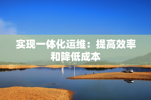 實現一體化運維：提高效率和降低成本