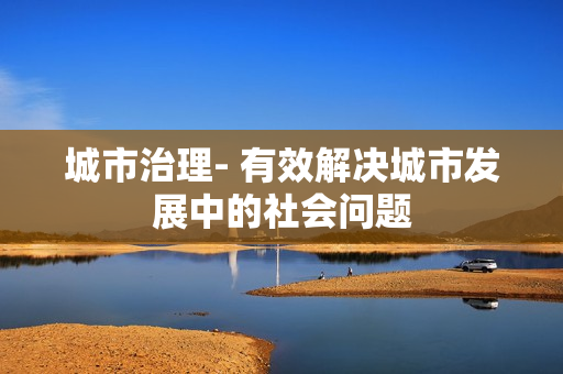 城市治理- 有效解決城市發展中的社會問題