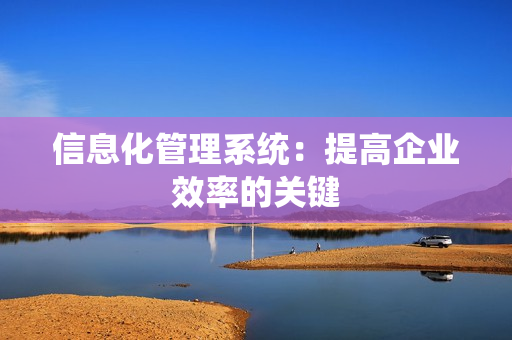 信息化管理系統(tǒng)：提高企業(yè)效率的關(guān)鍵