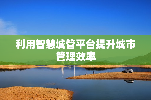 利用智慧城管平臺提升城市管理效率